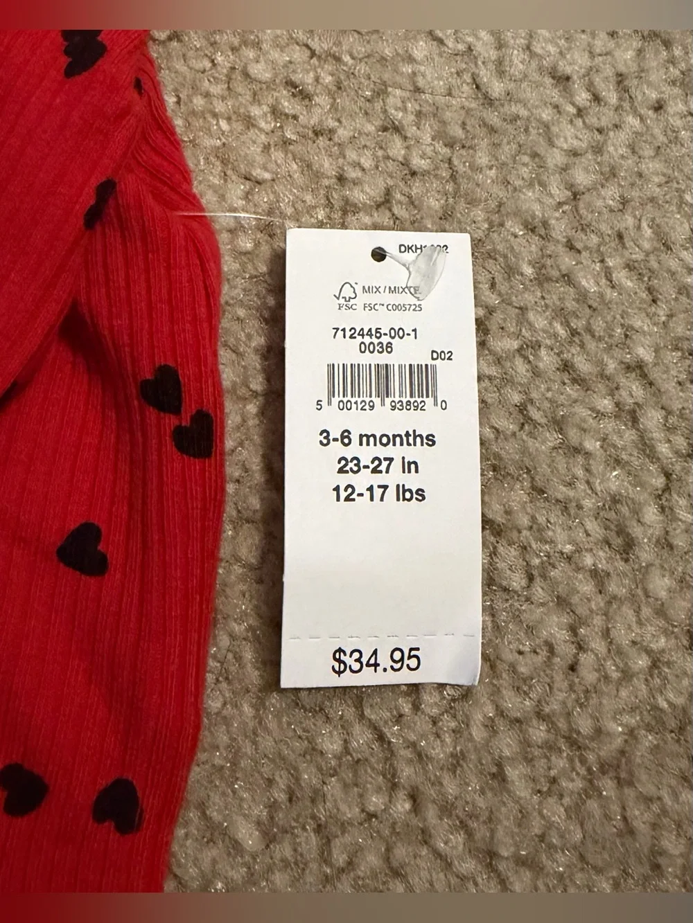 Baby Gap Red Long Sleeve Dress Pants Outfit Set Lot Of 2 Size 3-6 Months New